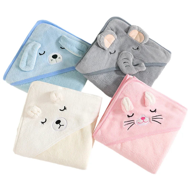 Animal hooded Baby Bath Towels