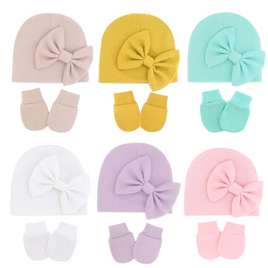 Baby Girl Hat Gloves Set