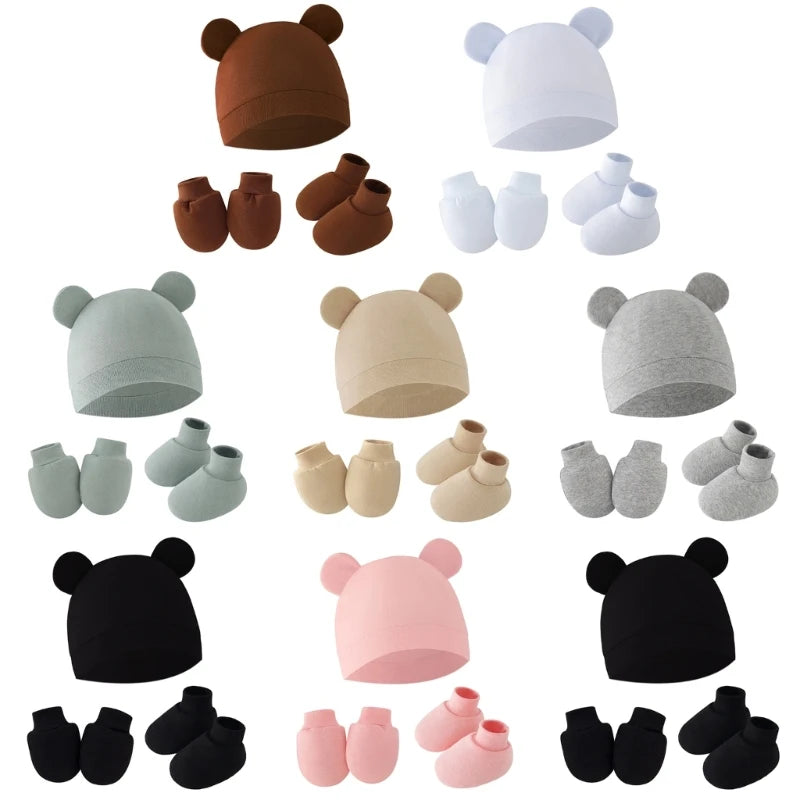 Baby Gloves + Hat + Foot Accessories Set