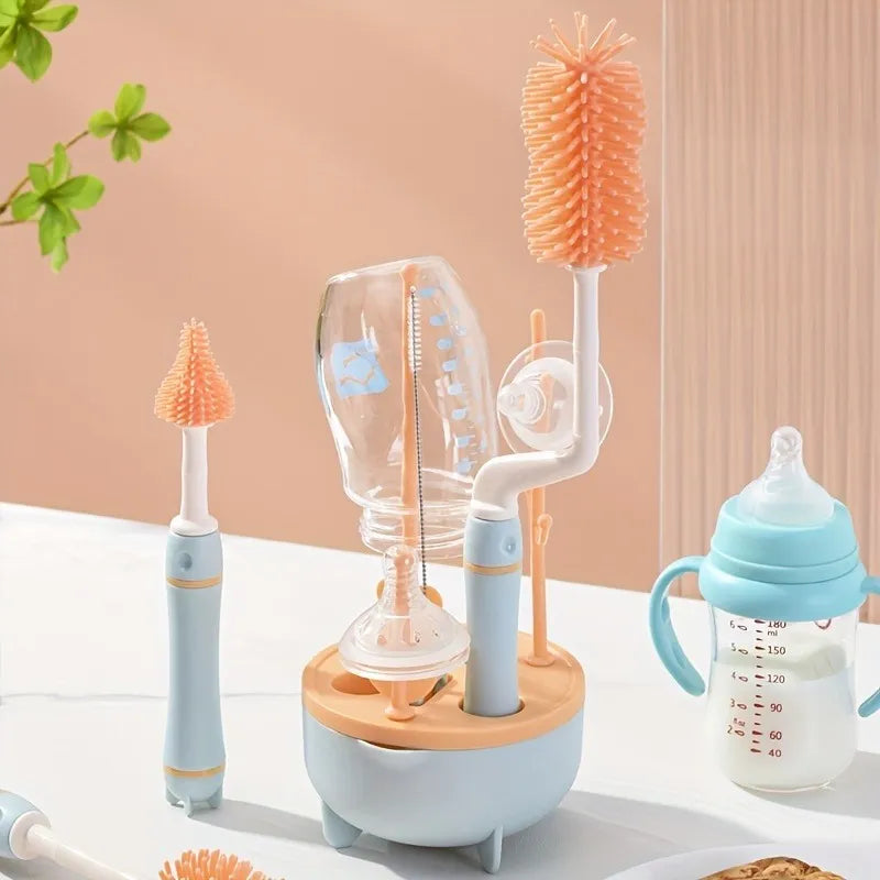 Baby Bottle Cleaner Set with Drying Rack