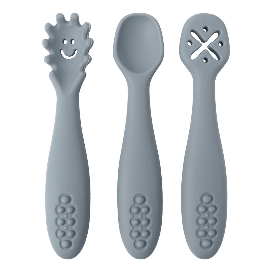 3PCS Silicone Spoon Fork For Baby